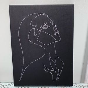 Hot Shower - Embroidered Canvas Wall Art